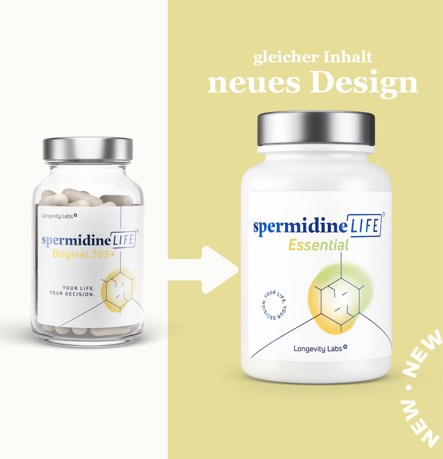 spermidineLIFE Essential – Spermidin Kapseln mit Zink & B1, 360 Stück | 1 mg Spermidin aus CelVio Weizenkeimextrakt – EU Novel Food zertifiziert – für Zellerneuerung & Energiestoffwechsel