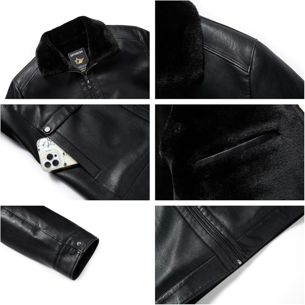 Amazon | [NBLL] シープスキン 革ジャケット レザージャケット 革