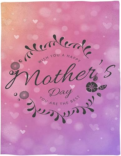 Miniatura 5 de Clouday Super Soft Blankets for Woman Man Flannel Fleece Bed Blanket Comfortable,Colorful Flower Garland Happy Mother's Day,Lightweight Throw