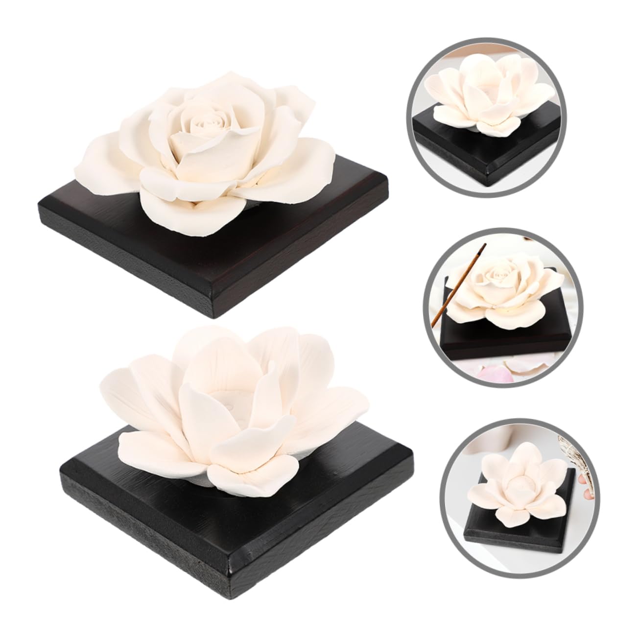 LIFKOME Diffusore Passivo di Oli Essenziali per Auto in Ceramica e Gesso, 2 Pezzi, Mini Profumatore Affidabile per Aromaterapia in Spazi Piccoli e Soggiorno