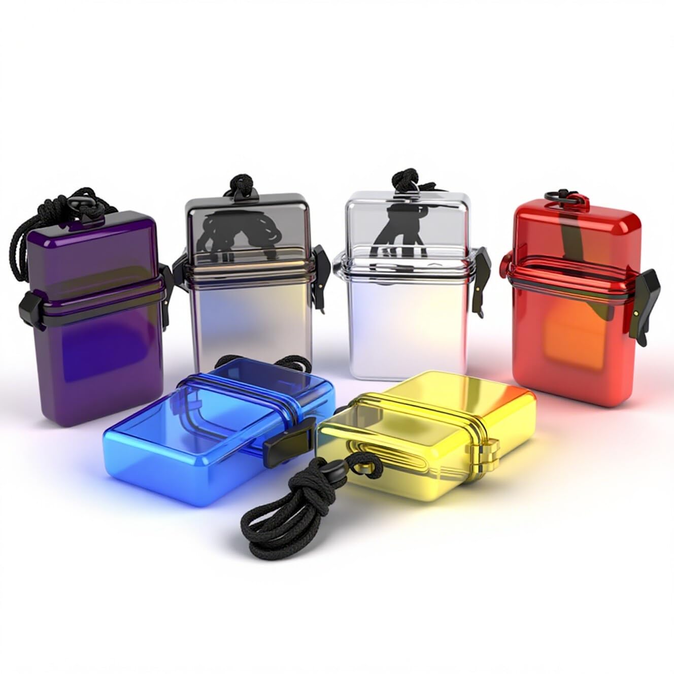 Creative Scuba Diving Kayaking Container Case & Rope Clip For Money Id Cards License Keys Waterproof Dry Box Gear Accessories Sturdy