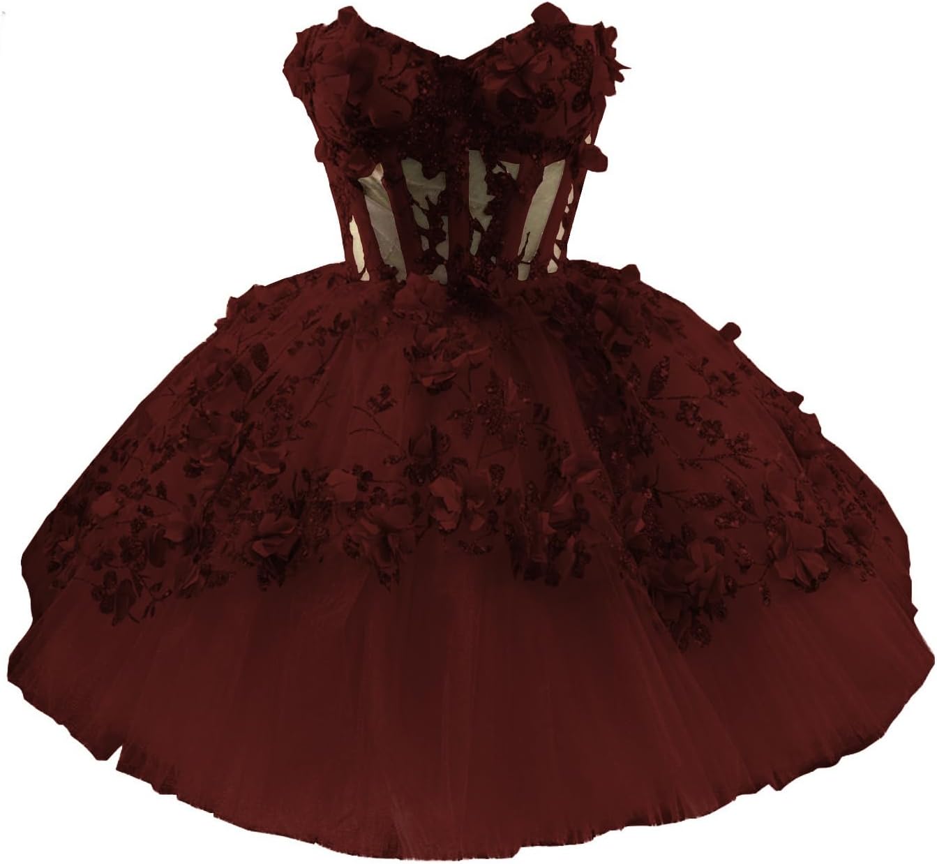 ZHengquan Women's Homecoming Dresses Lace Short Tulle Prom Dress V Neck Cocktail Dresses Off Shoulder Party Gowns