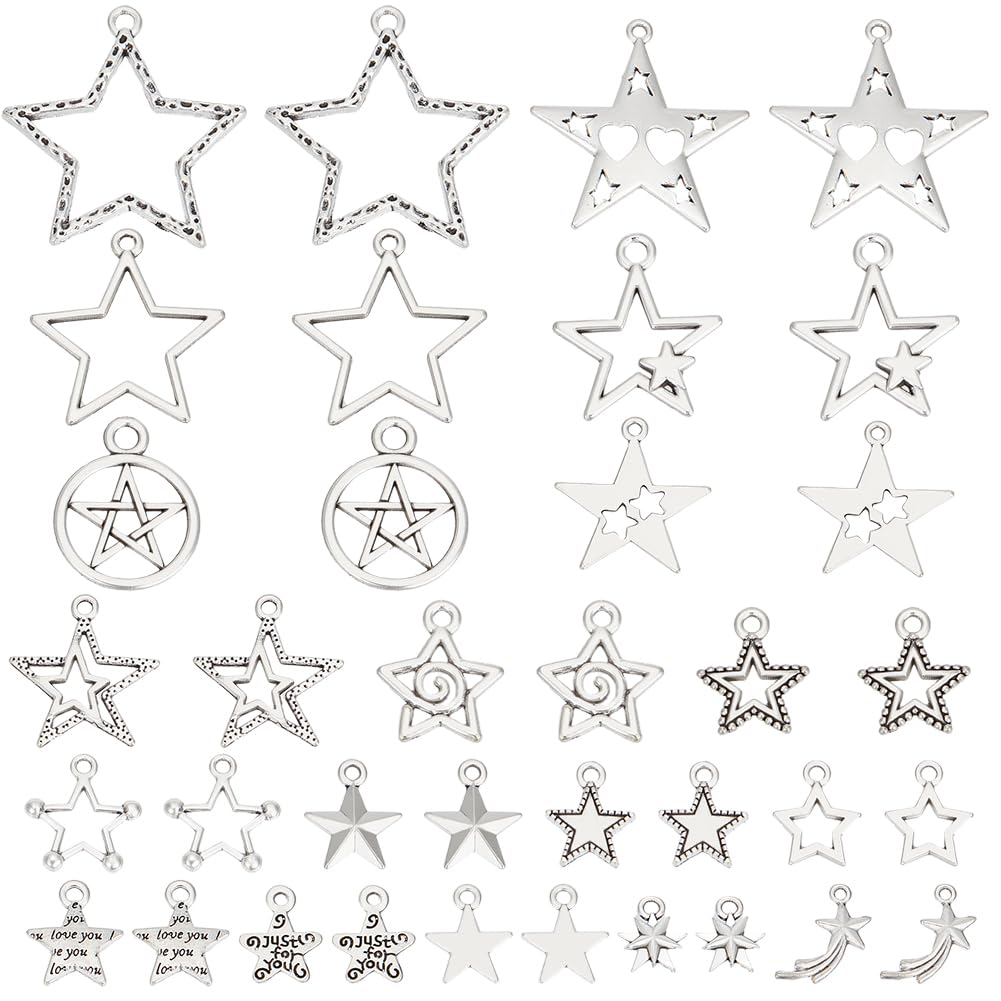 Breloques Porte Bonheur en Forme D'Étoiles pour Créer Facilement des Bijoux sans Matériel Pro