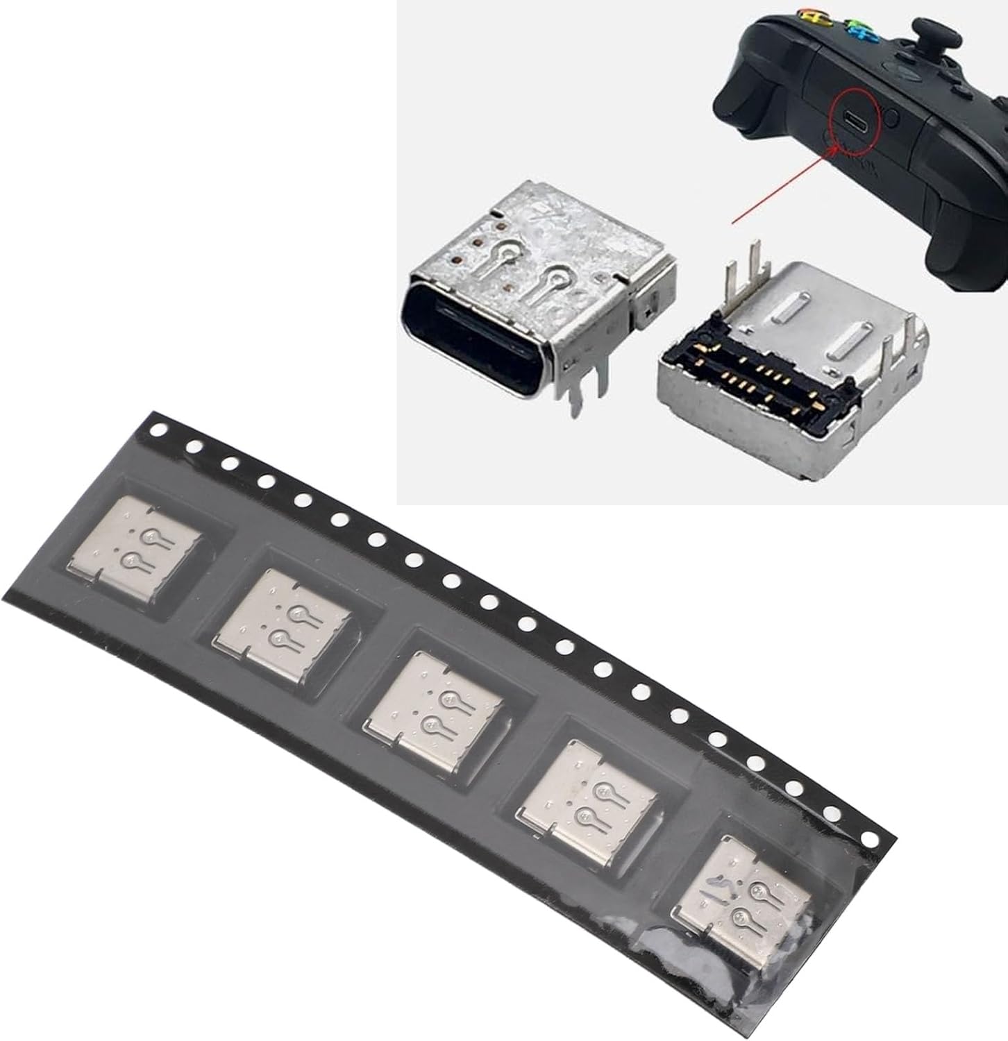 Type C Ports Game Console Handle Charging Interface Replacement for XboxSeries S Series X Elite Series 2 Wireless Controller, 5PCS - Image 2