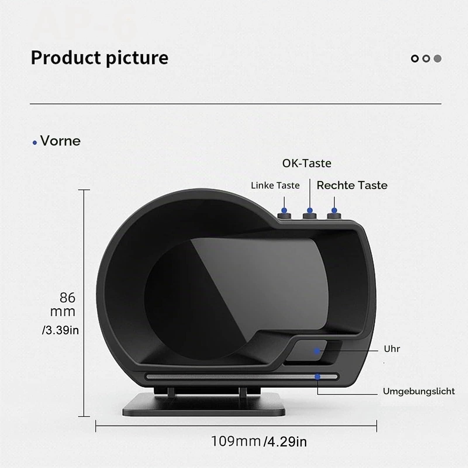 Head up Display Auto HUD: Display OBD2, Geschwindigkeitsmesser Auto Tachometer Multi-Daten-Heads-Up-Display OBD2 GPS Smart Gauge Auto HUD Tachometer Turbo RPM Alarm für Auto LKW