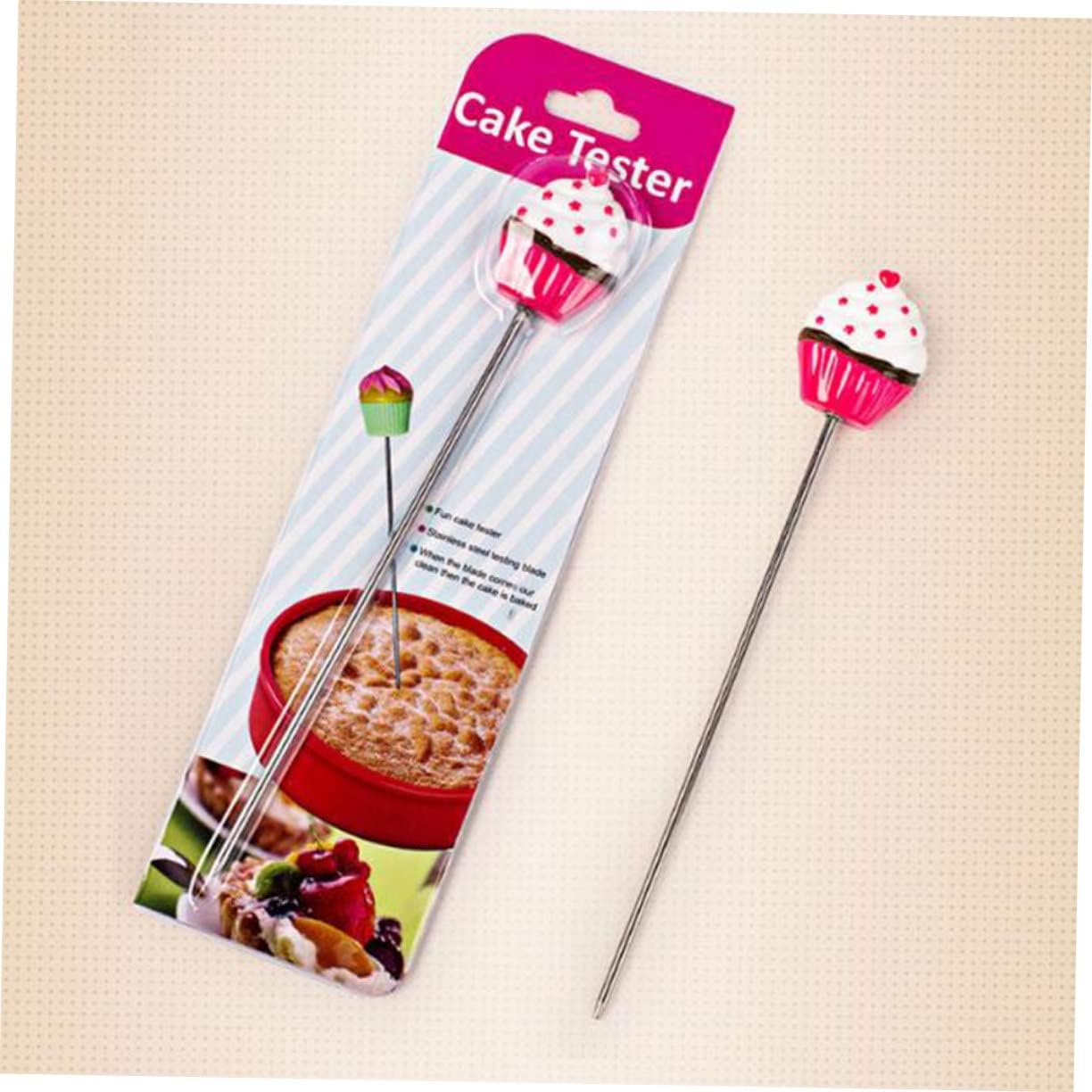 2pcs Stainless Steel Cake Tester Cake Skewers Baking Tool Easy to Wash Insert for Baking Bread Muffin Testing