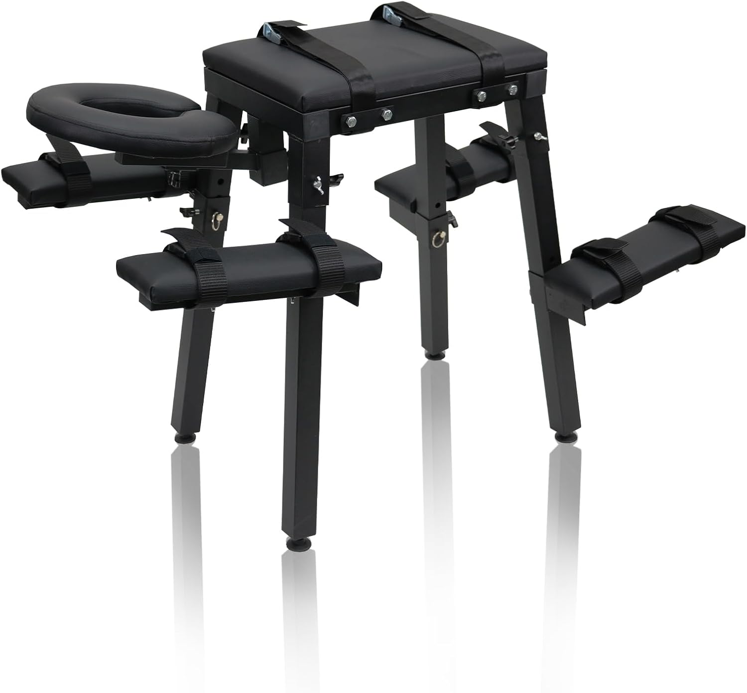 PLKO Adjustable Bench for Adult Couples, Heavy Duty Chair Bed with Padded Faux Leather,Steel Frame,Ideal for Living Room, Bedroom or Outdoors