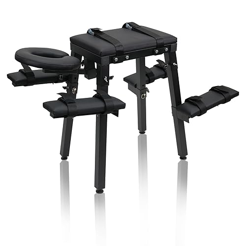 PLKO Adjustable Bench for Adult Couples, Heavy Duty Chair Bed with Padded Faux Leather,Steel Frame,Ideal for Living Room, Bedroom or Outdoors