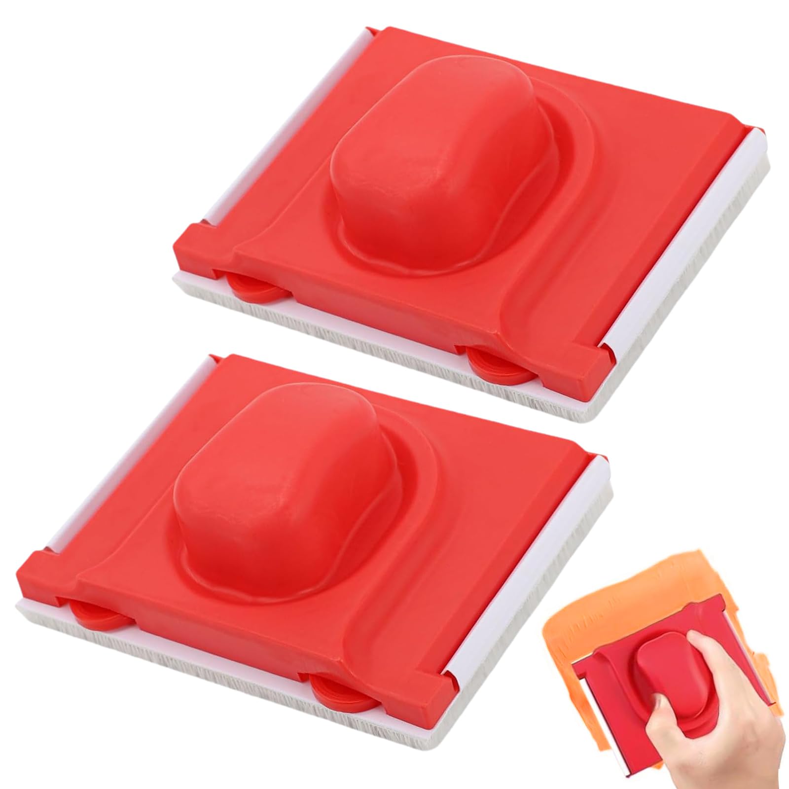 2 Pack Paint Edger Tool for Cutting in – with 2 Replacement Pads, Flat Edging Brush for Ceiling Edges, Wall Corner Painter Trimmer for DIY Decorating