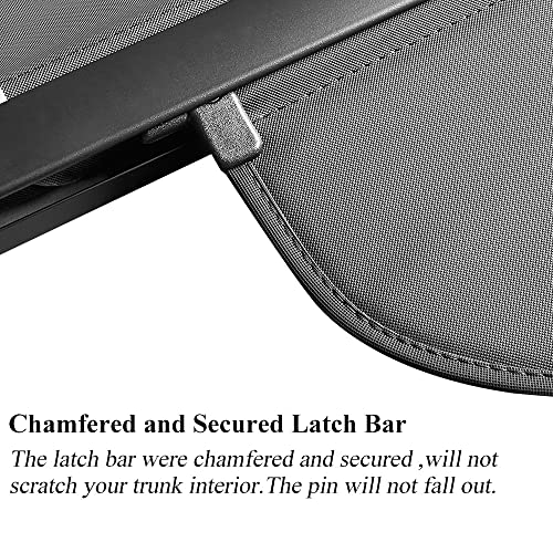 Vesul Retractable Cargo Cover Compatible With Jeep Cherokee 2014-2018 Security Shade Shield Anti-Peeping Luggage Privacy Screen With Extra Canvas Cover Black #TOP3