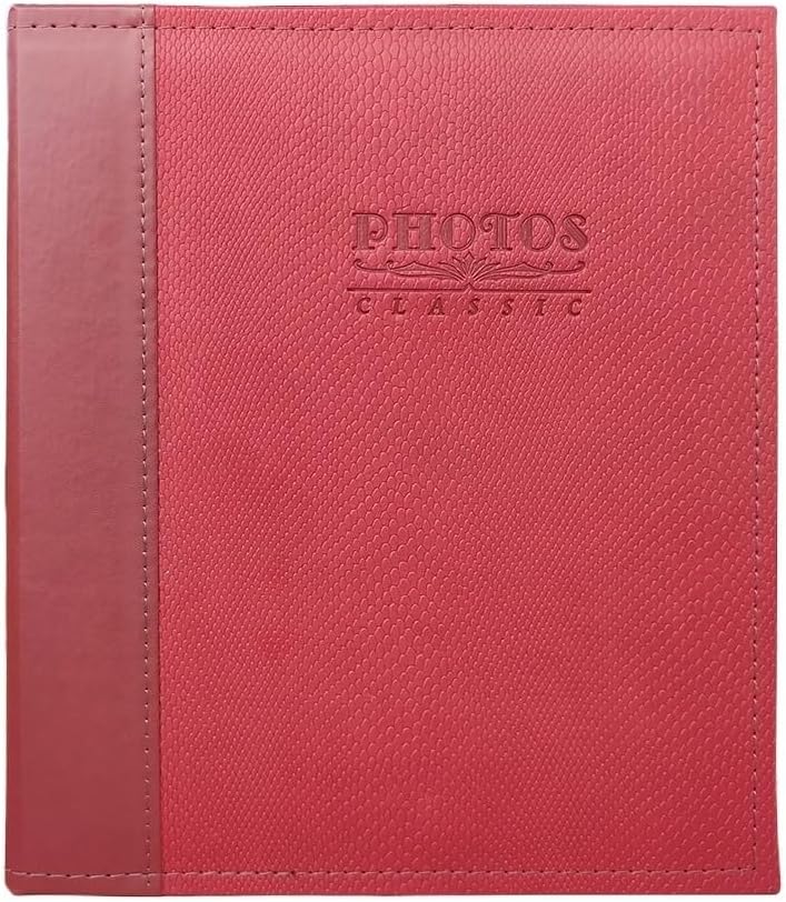 Travel Growth Commemorative Book ﻿ Leather Creative Photo Album Photo Pocket Storage Album Applicable to Photos, Receipts, Star Cards, etc(White-Dinosaur Doodle4)