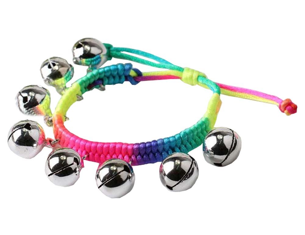 Download Hornet Park 2 PCS Color Rope Dance Bell Bracelet Anklet/Kids Show Rings,Silver Bells Tops ...