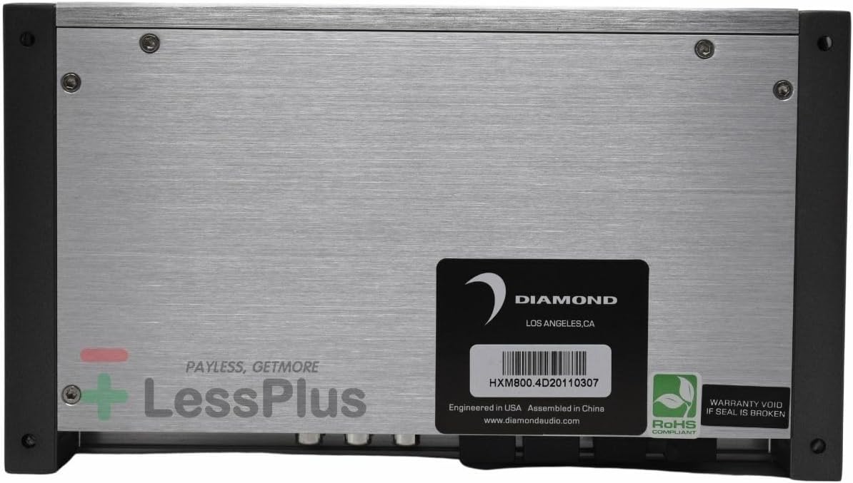 Diamond Audio High-Performance Audio Amplifiers - Ideal for Car and Motorcycle Audio Systems (HXM800.4D)