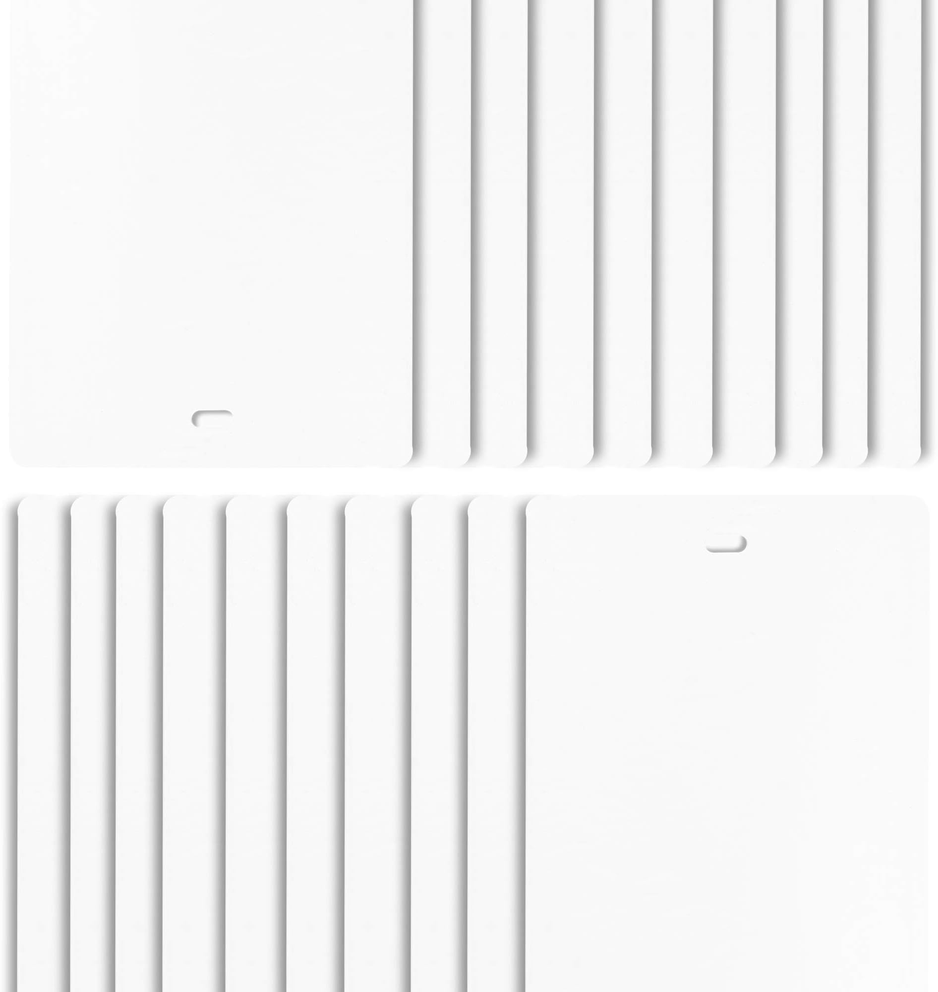 DALIX PVC Veritcal Blind Replacement Slats Curved Smooth White 94.5 x 3.5 (20-Pack)
