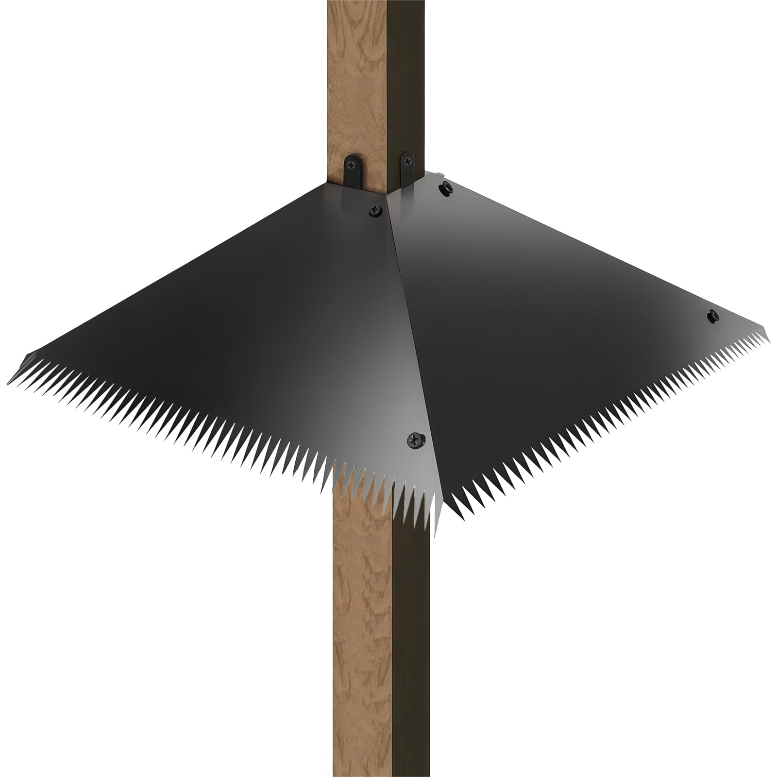 Squirrel Baffle for 4 X 4 Post, Design Square with Edges Sharp, PVC Material, Easy Installation, Fits Bird Feeder Pole, Prevents Squirrel