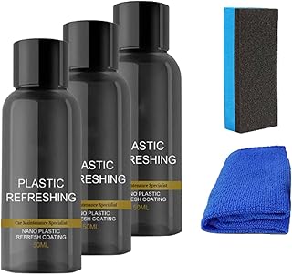 ZPZY Plastic Revitalizing Coating Agent-30/50ml Plastic Refreshing Nano Plastic Refresh Coating,Car Plastic Parts Refurbish Agent,Automotive Interior Cleaning Agent (50mlx3)