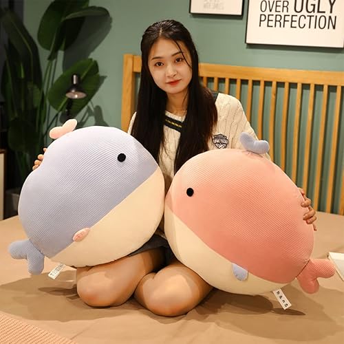 Miniatura 6 de Almohada de peluche de 138 pulgadas suave y lindo pez rosa almohada de peluche Kawaii para abrazar el cuerpo esponjoso juguete de peluche de anime