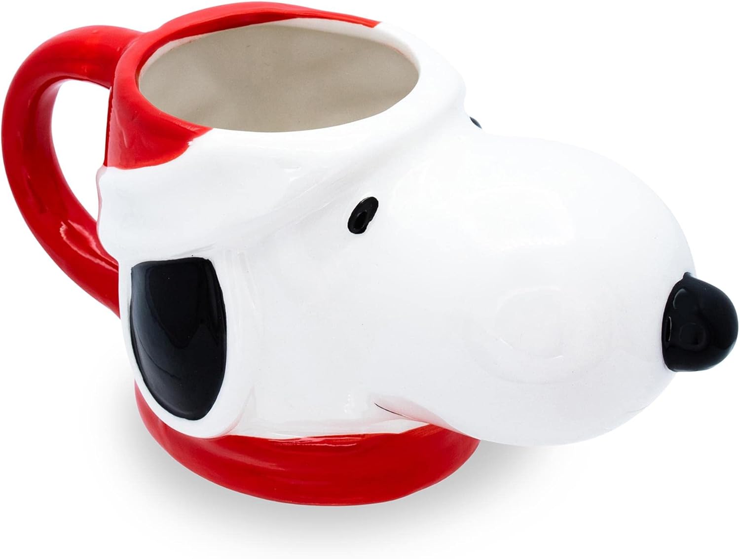 Silver Buffalo Peanuts Santa Snoopy Ceramic 3D Sculpted Mug, 20 Ounces
