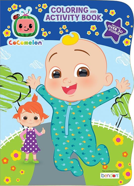 Bendon CoComelon Coloring and Activity Book | Coco Melon Coloring Book | CoComelon Activity Book | CoComelon Book | Over 30 Stickers | 64 Shaped Pages | Officially Licensed