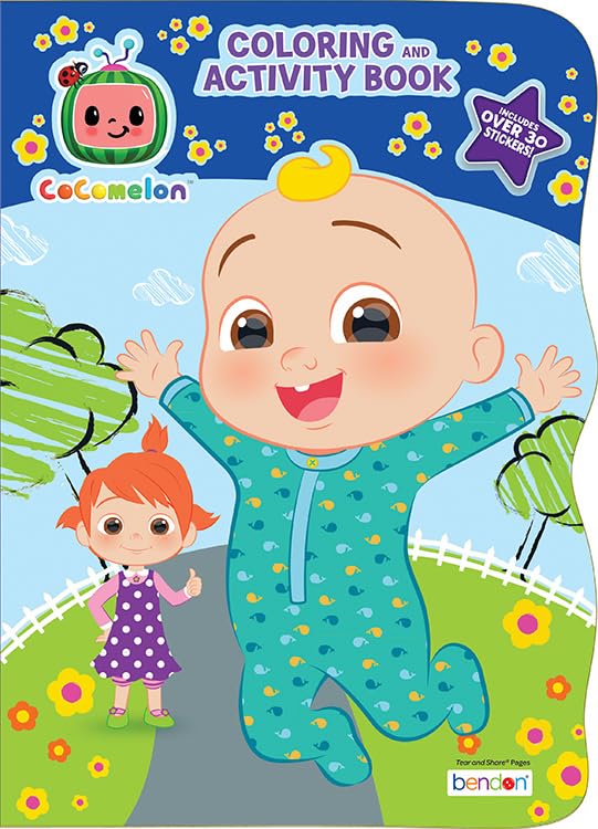 CoComelon Coloring and Activity Book | Coco Melon Coloring Book | CoComelon Activity Book | CoComelon Book | Over 30 Stickers | 64 Shaped Pages | Officially Licensed