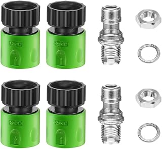 Minhe Lawn Mower Deck Wash Kit, Quick Connect Adapter and Stainless Steel Nozzles for Easy Cleaning of Tractors, String Trimmers and Snow Blowers, Multi-Use