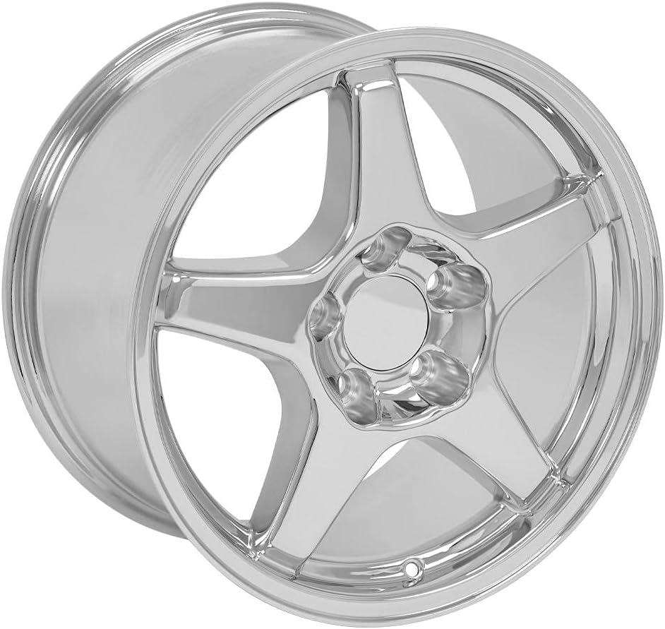 OE Wheels CV01 17 Inch Rim Fits Corvette C4 ZR1 Style 5x120.65 17x9.5 Chrome - Hollander 5035 (1)