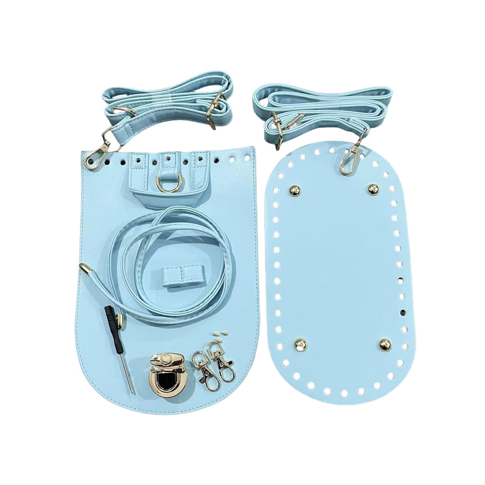 Maxtonser PU Leather Bag Base With Adjustable Strap Crochet Craft Supplies Set For Backpack Purse Making Projects Handicraft