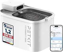 PETKIT EVERSWEET MAX Fontanella per Gatti Senza Fili, 3L Fontana per Gatti con Sensore,26dB Ultra Silenziosa, Controllo Intelligente dell'applicazione,5000 mAh 83 Giorni di Autonomia