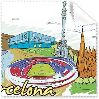 Spain Barcelona Monument Watercolor Cleaning Cloth Phone Screen Glasses Cleaner 5pcs