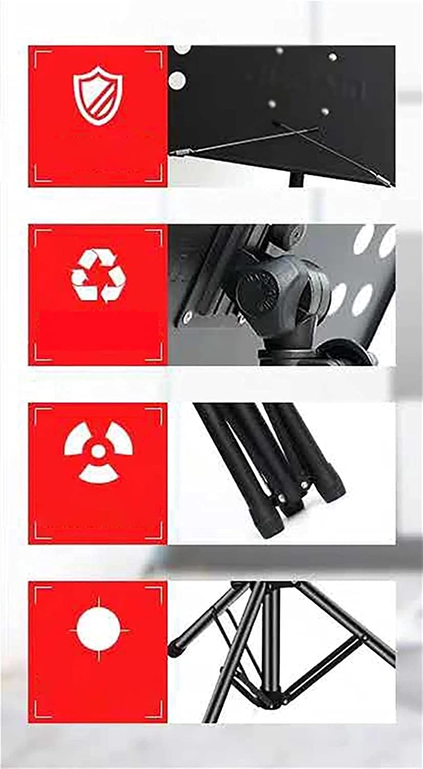 Notenständer Notenständer standabläufige höhenverstellbare Orchester Musik Stehen Portable Home Music Stand Gitarre Violin Musik Stehen(Black)