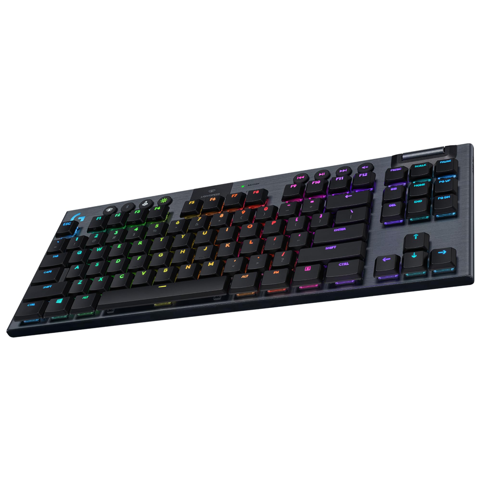Logitech G G915 TKL TENKEYLESS LIGHTSPEED WIRELESS RGB MECHANICAL GAMING KEYBOARD TECLADO RF WIRELESS + BLUETOOTH PORTUGUÉS CARBONO