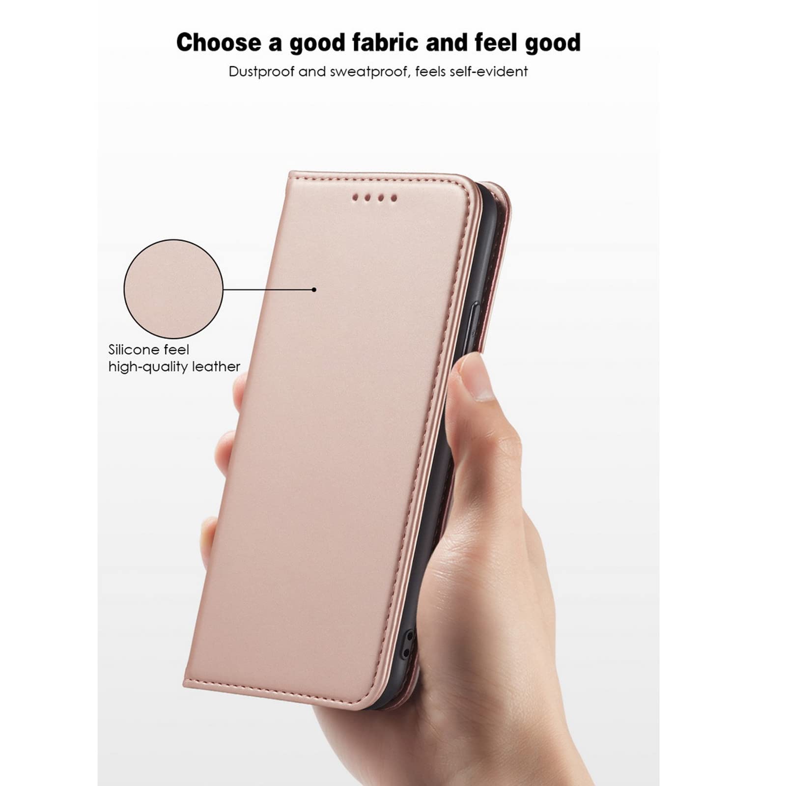 Cover per iPhone 14 Pro Libro in Pelle PU, [con 2 Pezzi