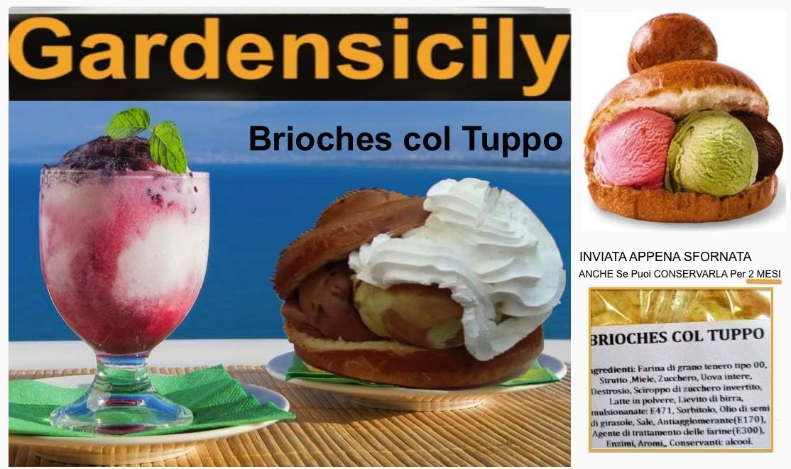 Brioche Siciliane Fresche Inviate sempre APPENA SFORNATE (confezione 24 pz.) per Gustare un Gelato o Una Granita con il vero gusto di Sicilia by Hobby City