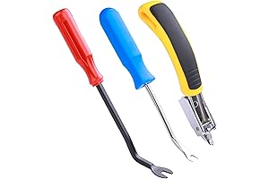 Three-Piece Upholstery Staple Remover Tool with Tack Puller, Nail Puller, and Carpet Remover