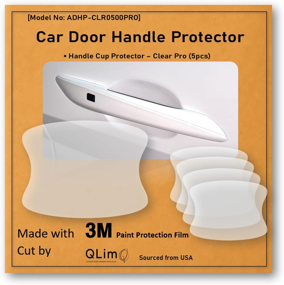 3M-Pro 5pcs Car Door Handle Cup Protector/Sticker/Guard, 3M-PPF(Paint Protect...