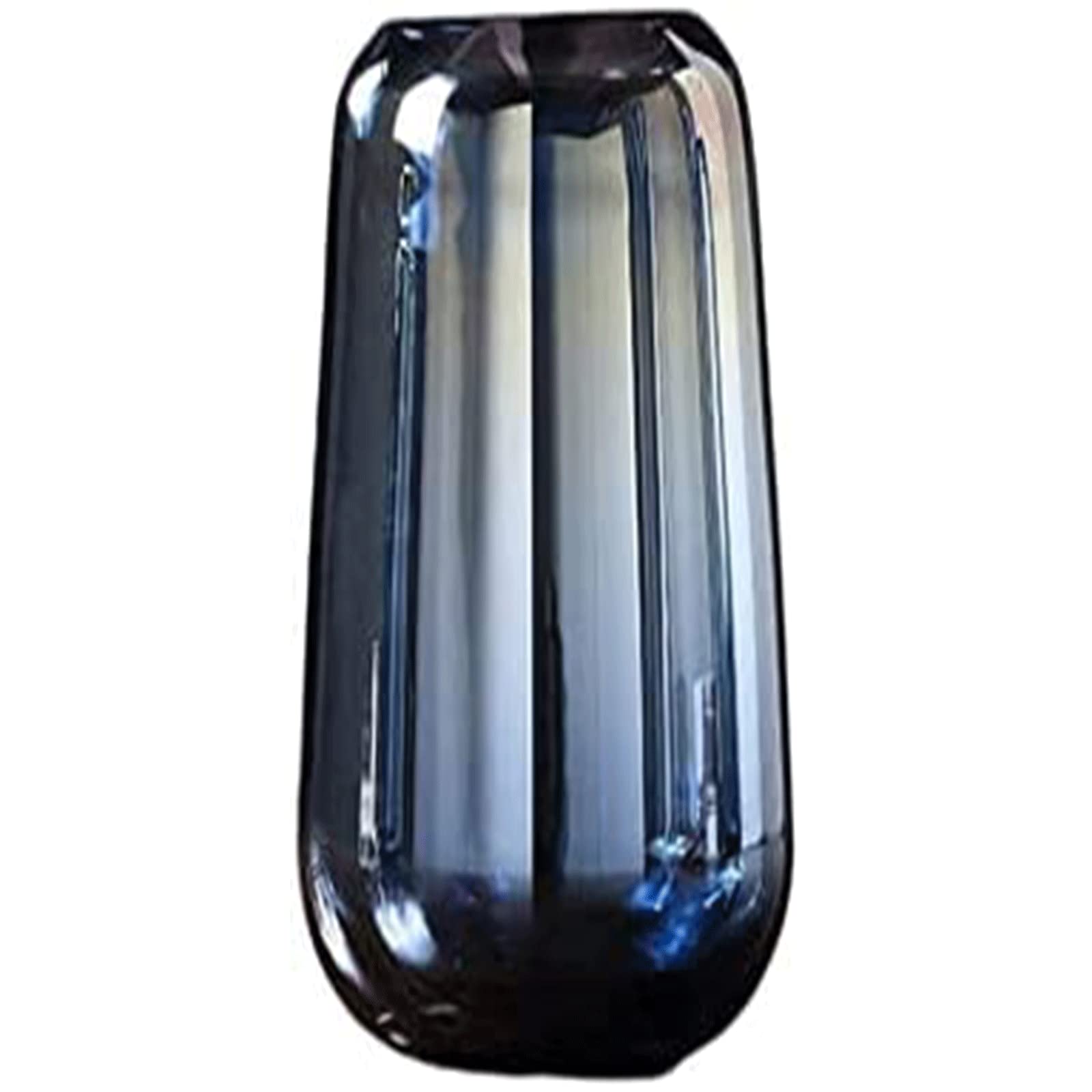 Ngdfgr As Known Fashion Simple And Modern Vase Plating Blue Flower Vases Nordic Hand Blown Minimalist The Vase Eclectic Flowerpot For Home Decoration (B),B