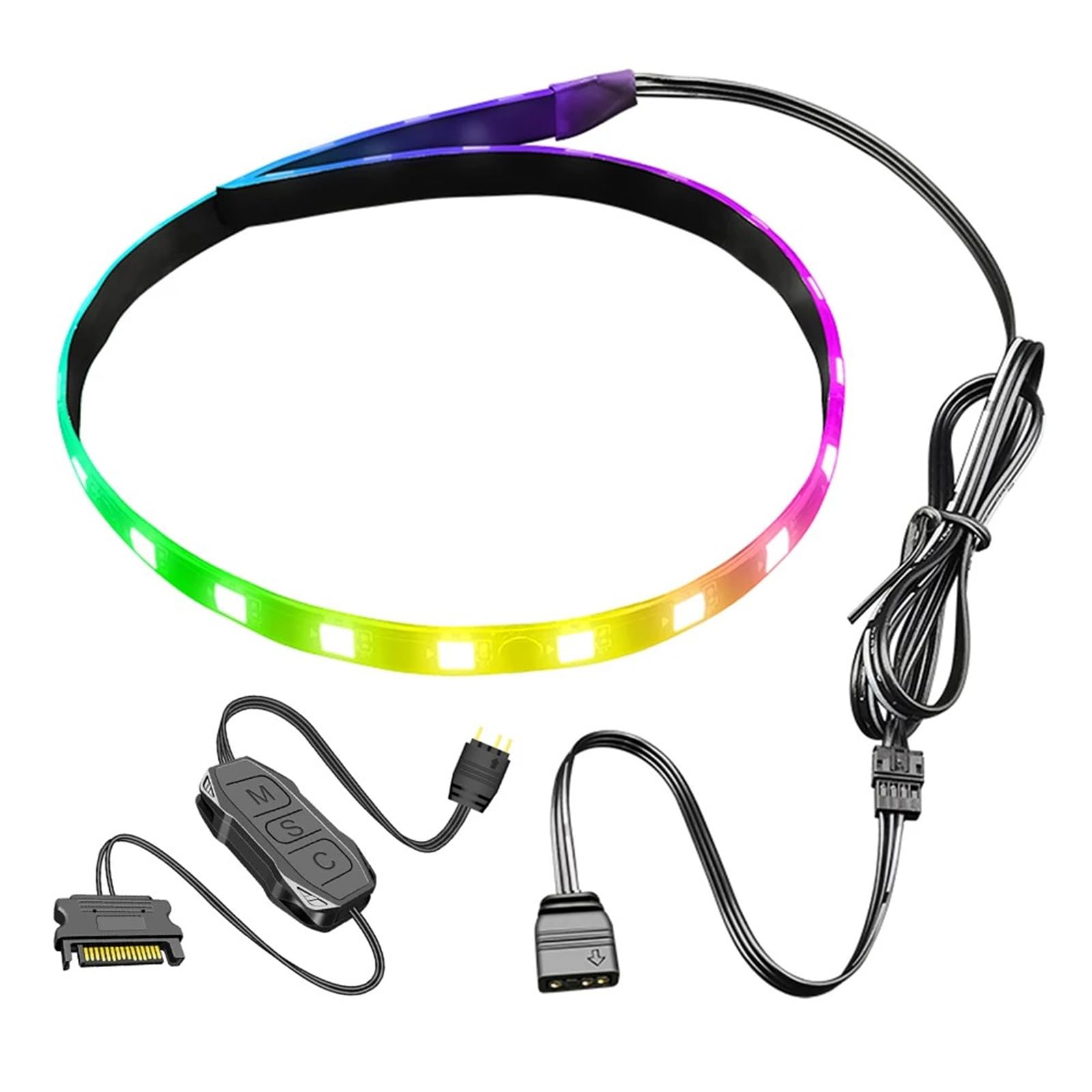 Amazon.co.jp: 5V ARGB PCケースLEDライトバー磁気3ピンSATA