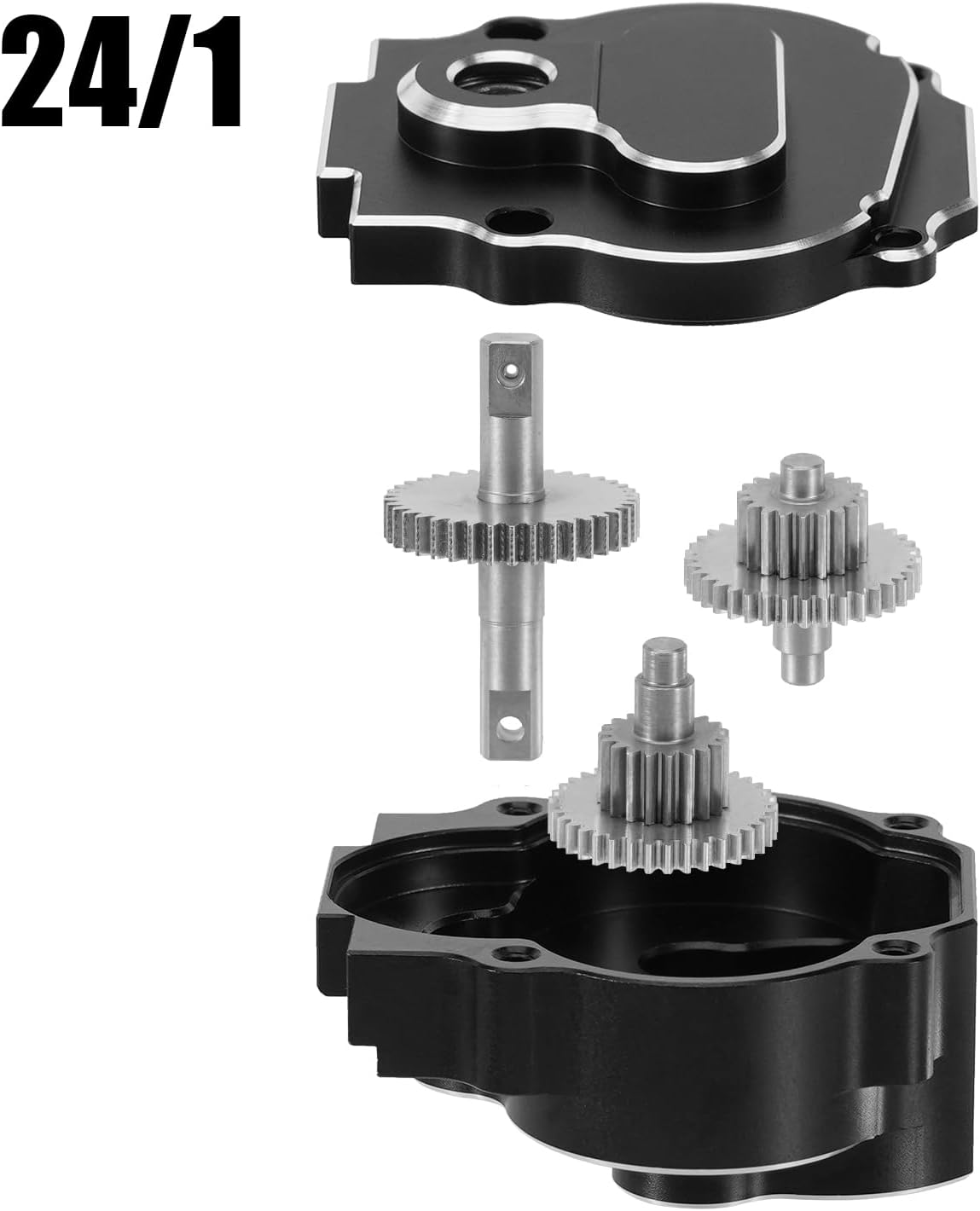 INJORA CNC Aluminum 24:1 Complete Transmission for 1/18 RC Crawler Redcat Ascent-18 Upgrade