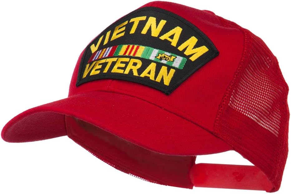 e4Hats.com Vietnam Veteran Military Patched Mesh Back Cap