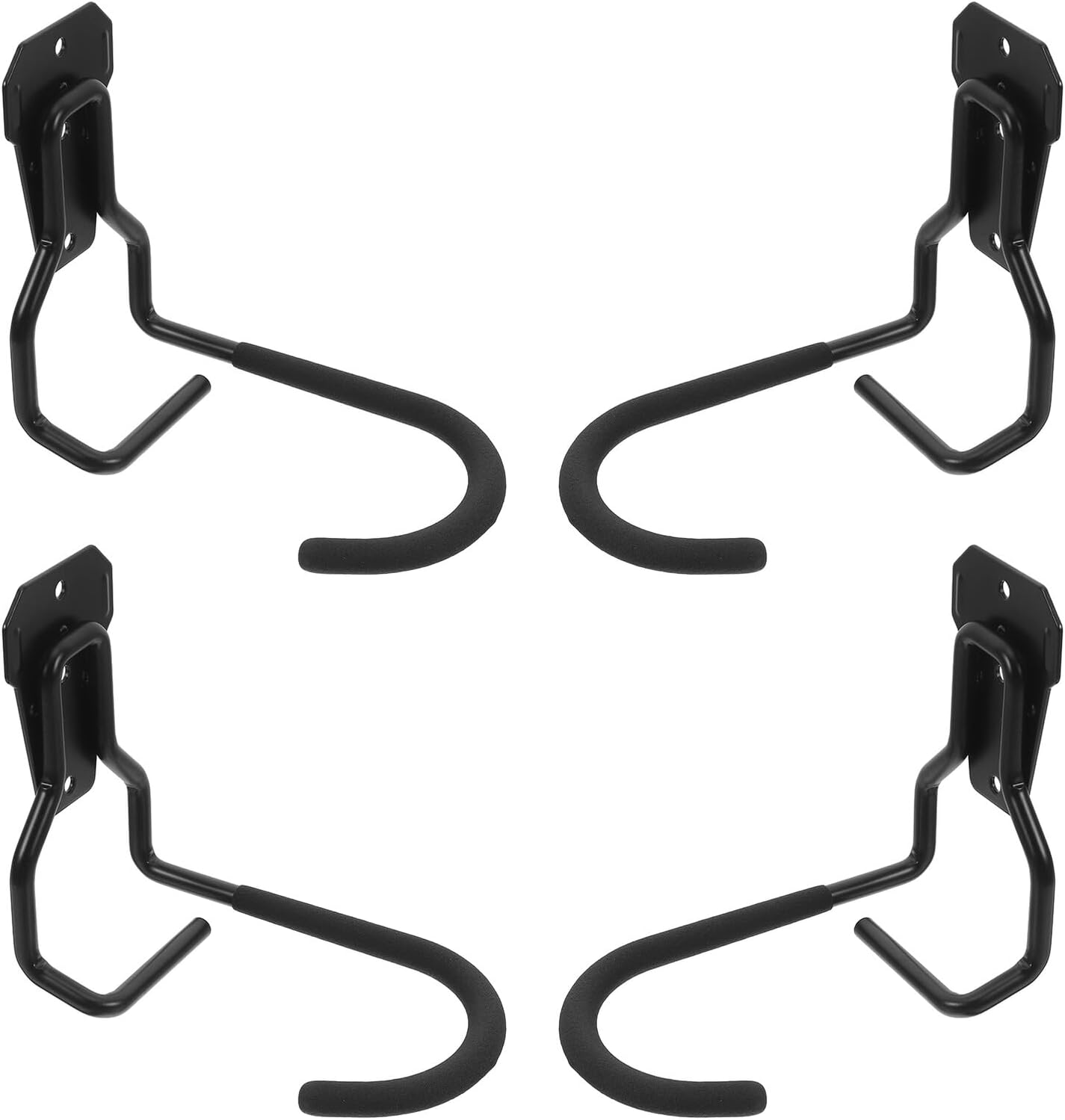 Alipis 4pcs Heavy Duty Garage Storage Utility Hooks – Wall Mounted Bike Rack and Tool Hangers for Bicycle and Lawn Equipment Organization