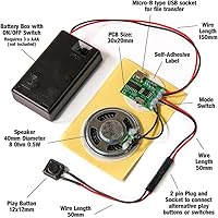 Vista 2 de Talking Products, Módulo de chip de sonido MP3, memoria de 4 MB, con caja de batería AAA. Crea tus propios regalos, modelos o accesorios de cosplay