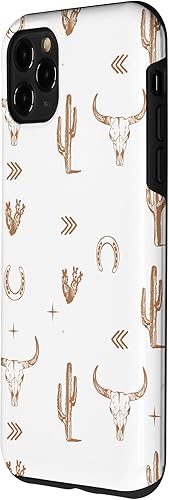 Miniatura 2 de Funda para iPhone 11 Pro Max Western Country Boho Southern Bull Skull Pattern Funny South