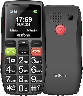 artfone GSM Seniorenhandy ohne Vertrag | Dual SIM Handy mit SOS Notruftaste | Rentner Handy großen Tasten | Großtastenhand...
