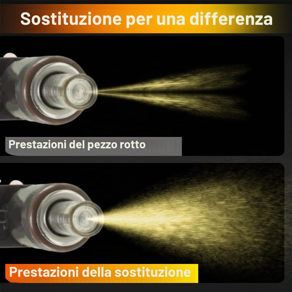 13537528176 Set di 4 iniettori per auto a 2 poli Compatibile con Mini Cooper 1,6 l 2007-2009 2011-2015