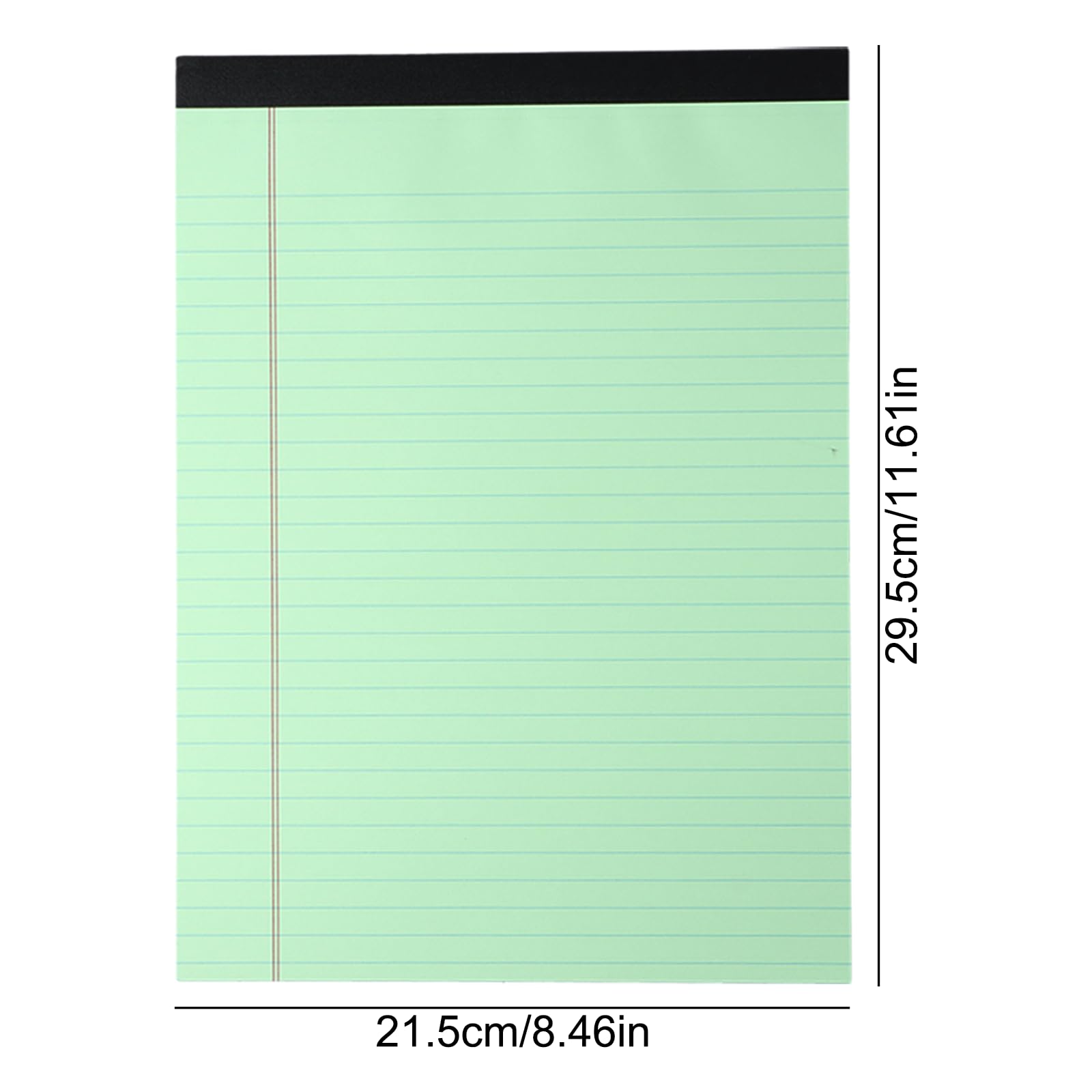 Legal Pad A4 Blocco Note 8.5" x 11.65" Carta a Righe Colorata 50 Fogli per Ufficio Scuola Casa