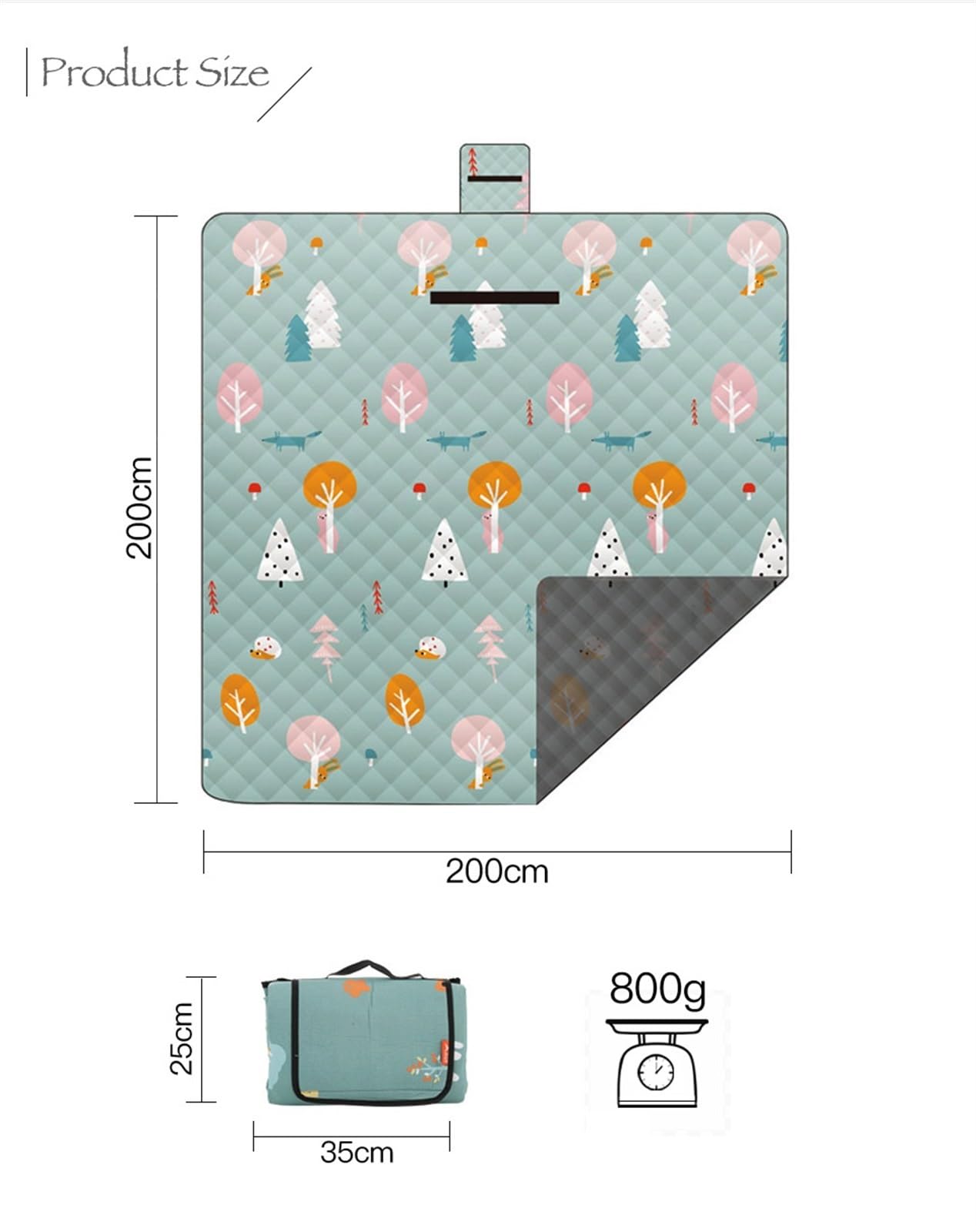 Coperta da Picnic Impermeabile Tappetino da campeggio pieghevole impermeabile, coperta picnic for la spiaggia per picnic campeggio spiaggia esterno(Yellow white gird)