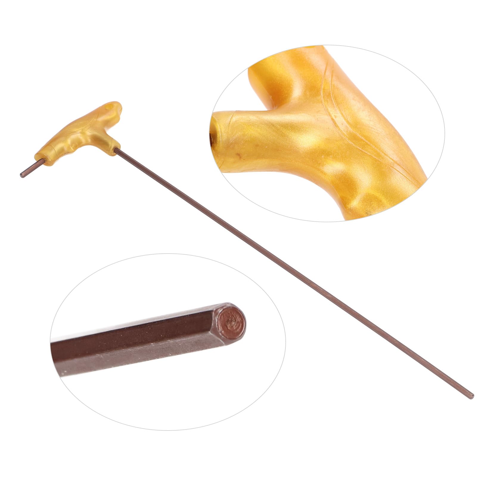Fyearfly Llave Hexagonal de Mango en T de 4 mm, Llave Hexagonal Llave de Bastón Barra de 400 mm de Largo Cómoda Llave de Fijación de Acero Aleado, para Reparación de Mantenimiento (4mm)