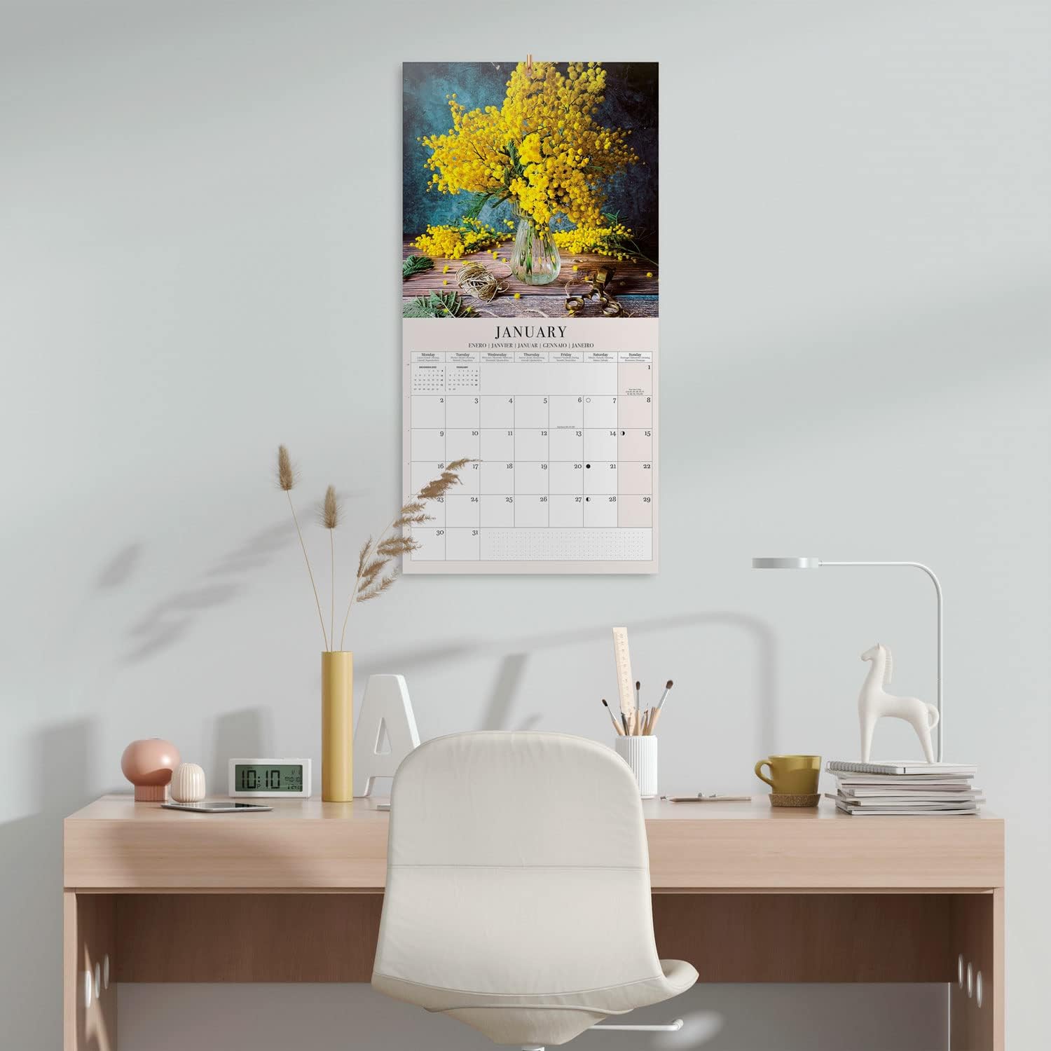 Grupo Erik Flowers Wall Calendar 2023 12' X 12' FSC| 12 Month Planner | Square Wall Calendar 2023 | Family Planner Calendar 2023 | Flowers Calendar 2023 | + 4 Bonus Months