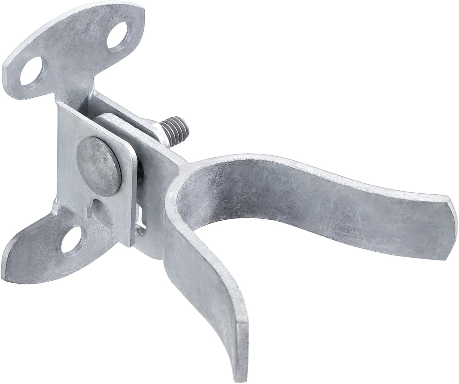 SIHAI 1 Pack Chain Link Fence Gate Latch, 1-3/8" Wall Mount (Flat Back) Metal Gate Fork Latch Hardware with Lag Bolt for Fence Gate Frames, Easily Mounts to Post or Wall