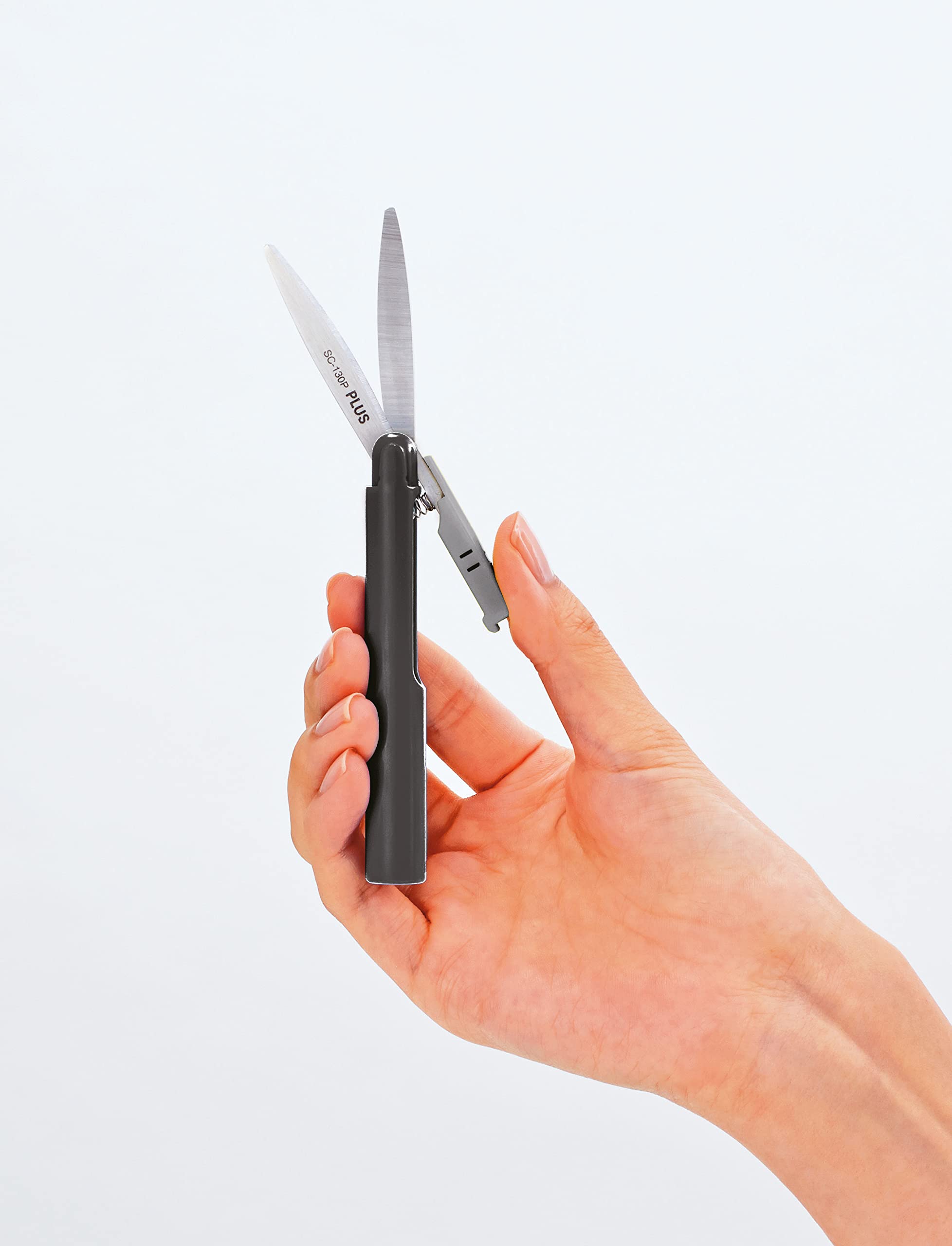 Forbici Da Viaggio A Forma Di Penna - Compatte, Antiaderenti, Con Sicurezza, Colore Bianco - Foto 2